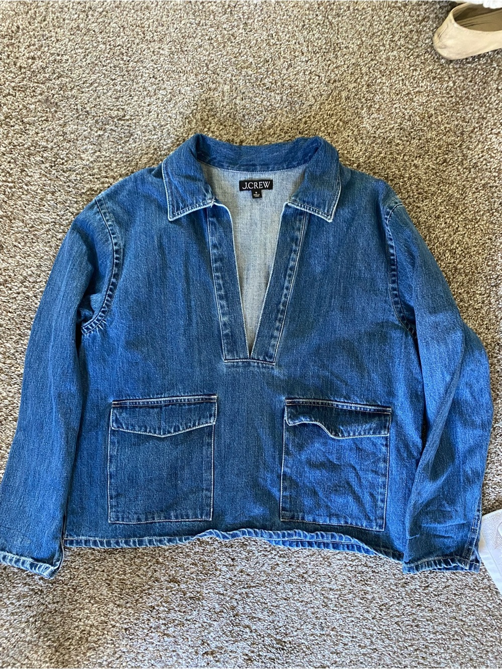 J Crew denim pullover